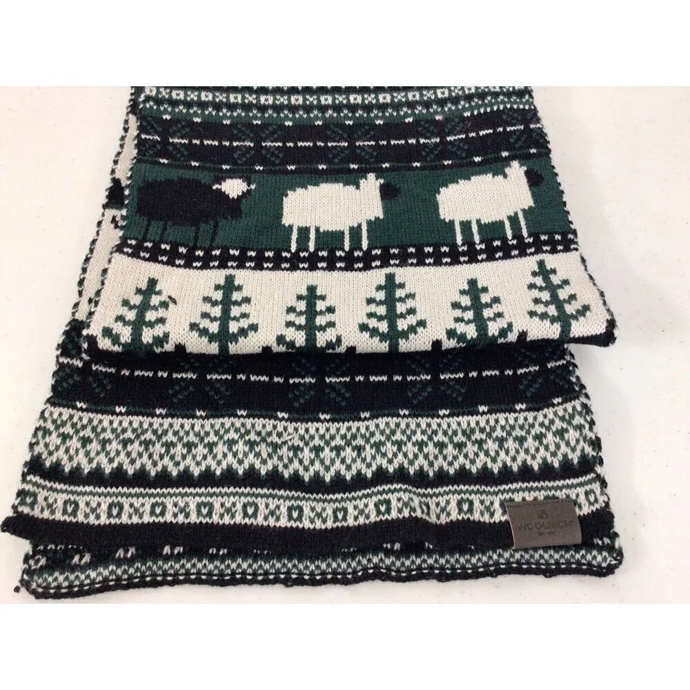 Woolrich Nordic Winter Scarf Animal Print
